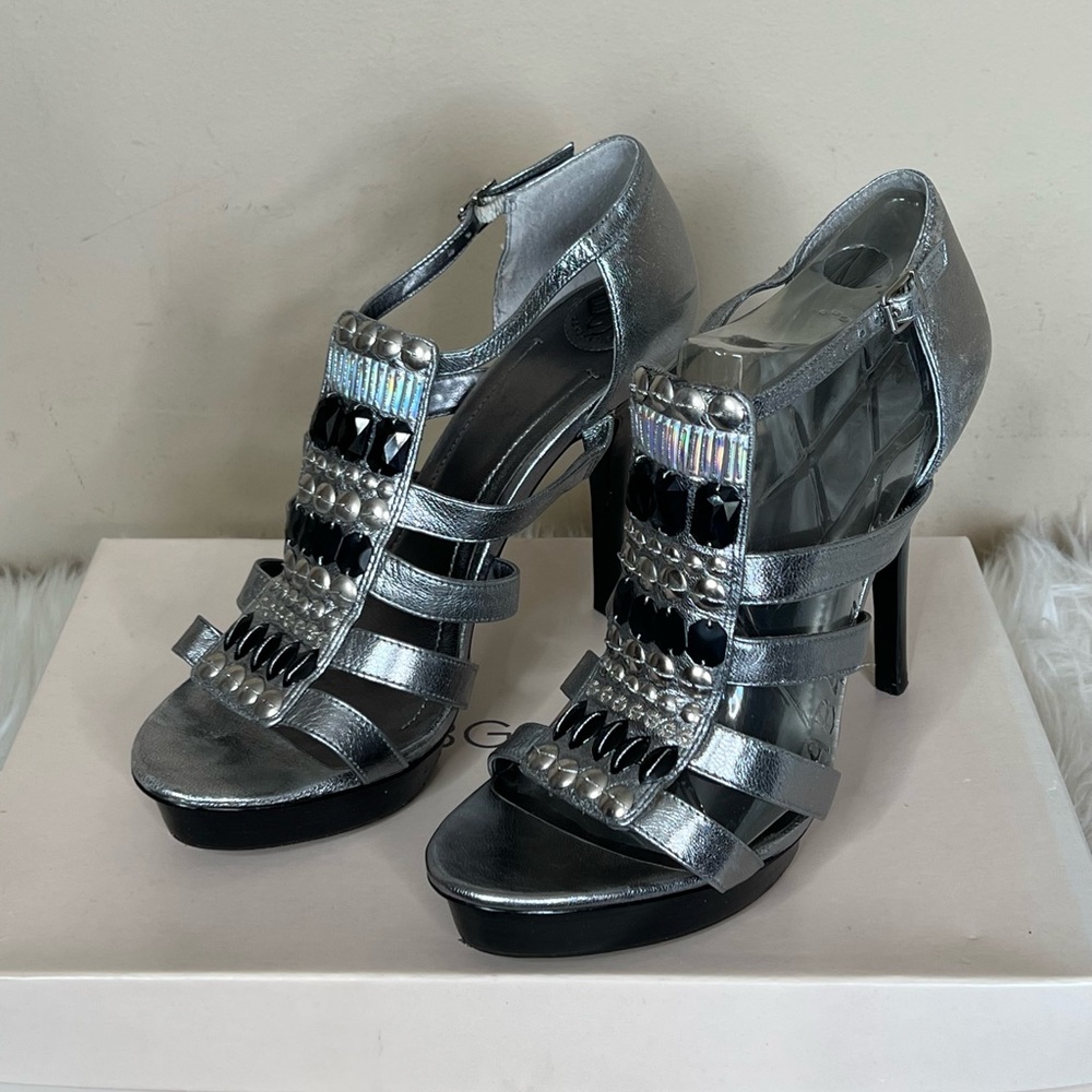 BCBG Kassidia Galaxy Metallic Heels